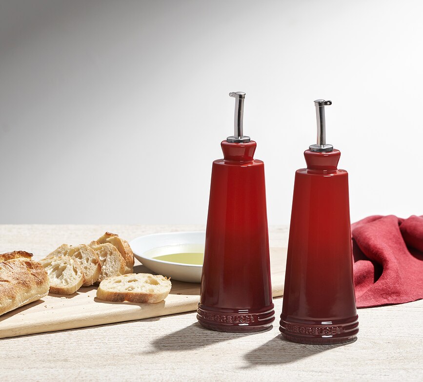 Signature Distributeurs d'Huile et de Vinaigre, beiges, Lot de 2