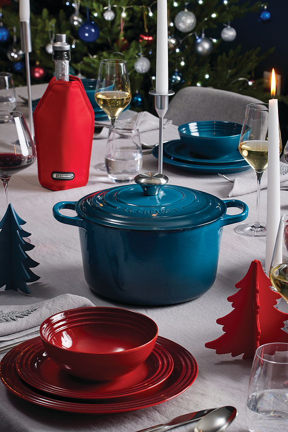 Signature Cocotte profonde, 24 cm, bleu canard