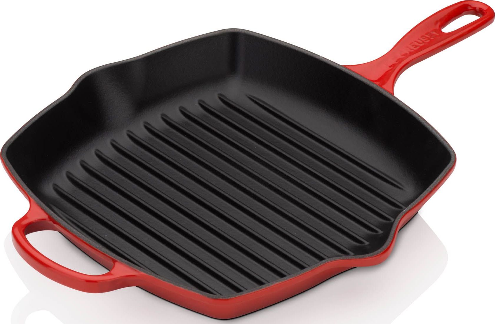 Le Creuset grill pan/skillet 26cm square, Red  Advantageously shopping at