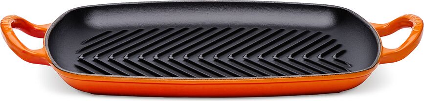 Signature Plaque à Griller carrée 30 cm, orange flamboyant