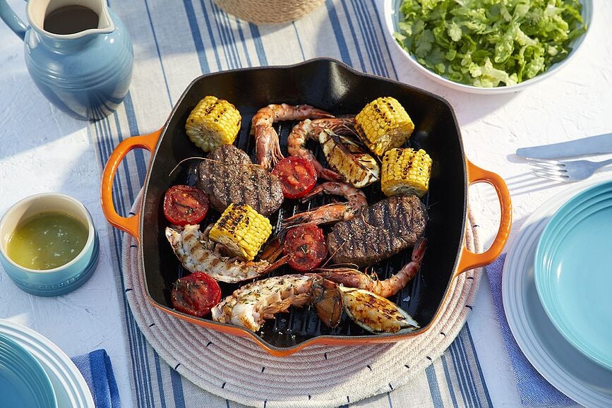 Signature Poêle à Griller carrée, 30 cm, cerise