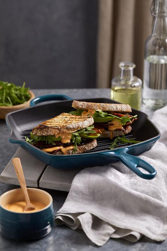 Signature Poêle Grill carrée, 26 cm, cerise