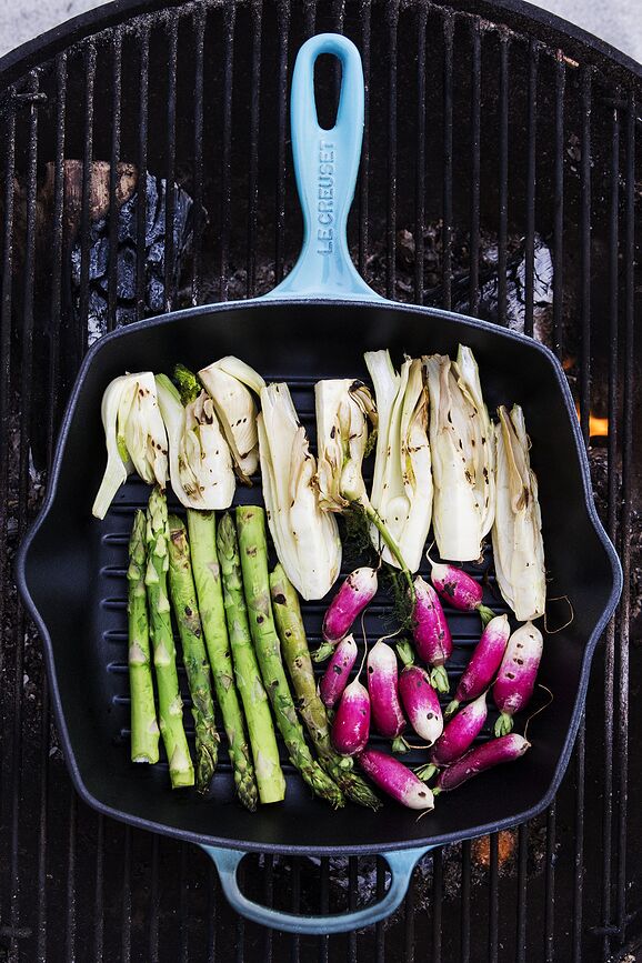 Signature Poêle Grill carrée, 26 cm, cerise