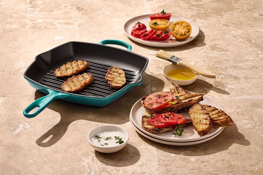 Signature Poêle Grill carrée, 26 cm, cerise