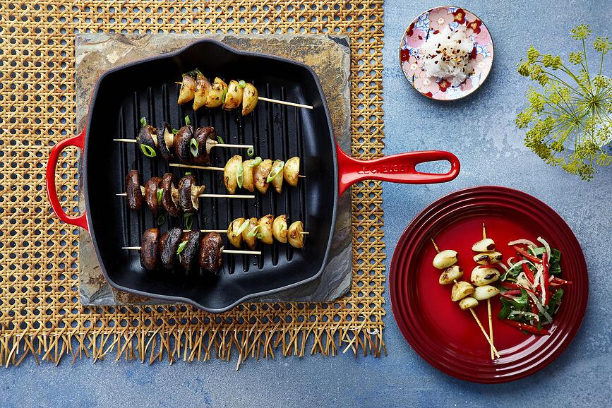 Signature Poêle Grill carrée, 26 cm, cerise