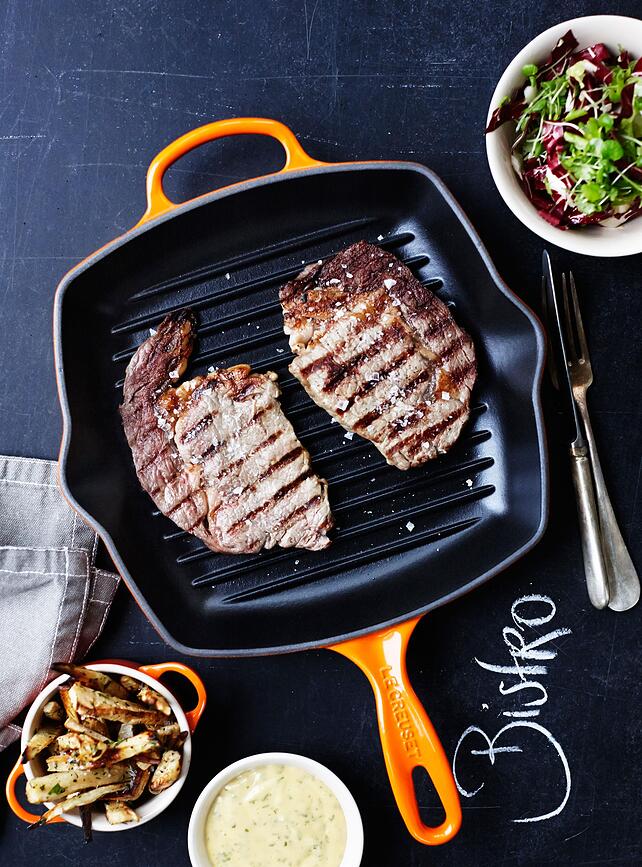 Signature Poêle Grill carrée, 26 cm, cerise