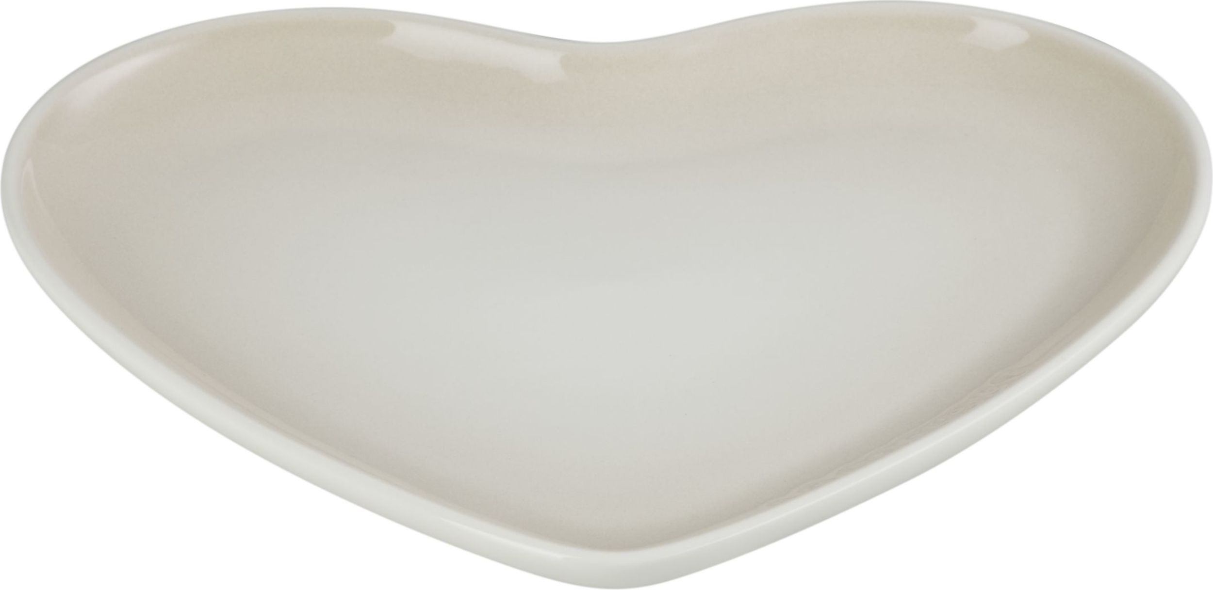 Talerz Heart 23 cm beżowy