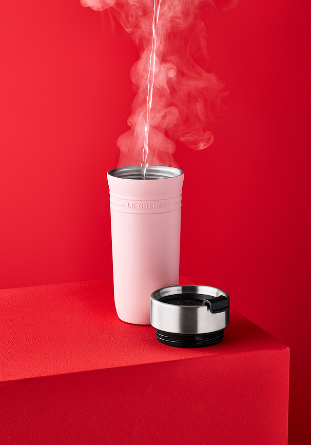 Taza Térmica On The Go, 350 ml, rosa claro