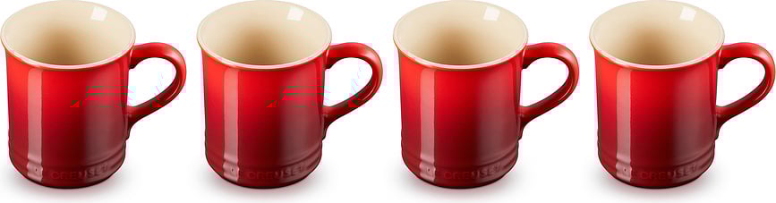 Tazas Le Creuset, 400 ml, cereza, 4 unidades