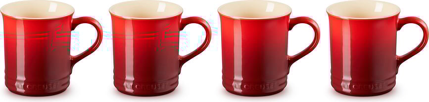 Tazas Le Creuset, 400 ml, cereza, 4 unidades