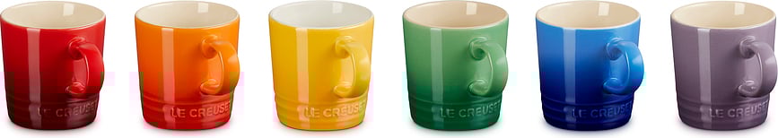 Tazas Le Creuset Rainbow, 100 ml, Set de 6 unidades