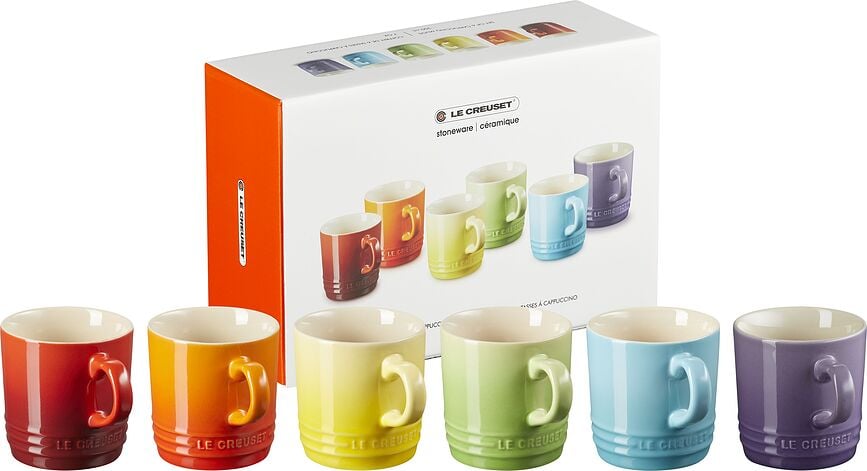 Tazas Le Creuset Rainbow, 350 ml, coloridas, 6 unidades