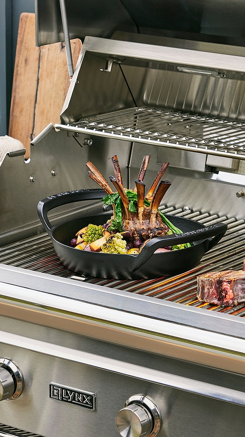 Τηγάνι Χυτοσιδηρό στρογγυλό, για BBQ εξωτερικού χώρου, 25 cm, μαύρο ματ