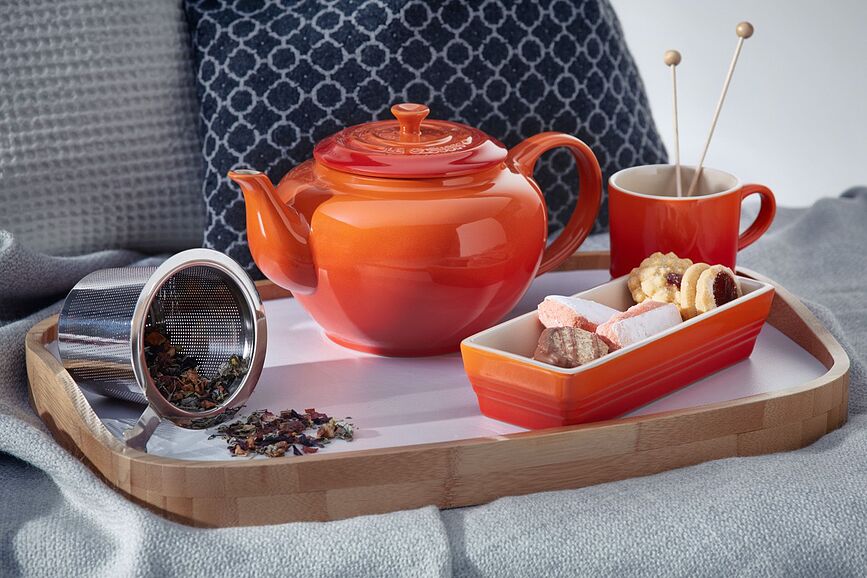 Tetera Le Creuset, con infusor, 1,3 L, rojo cereza