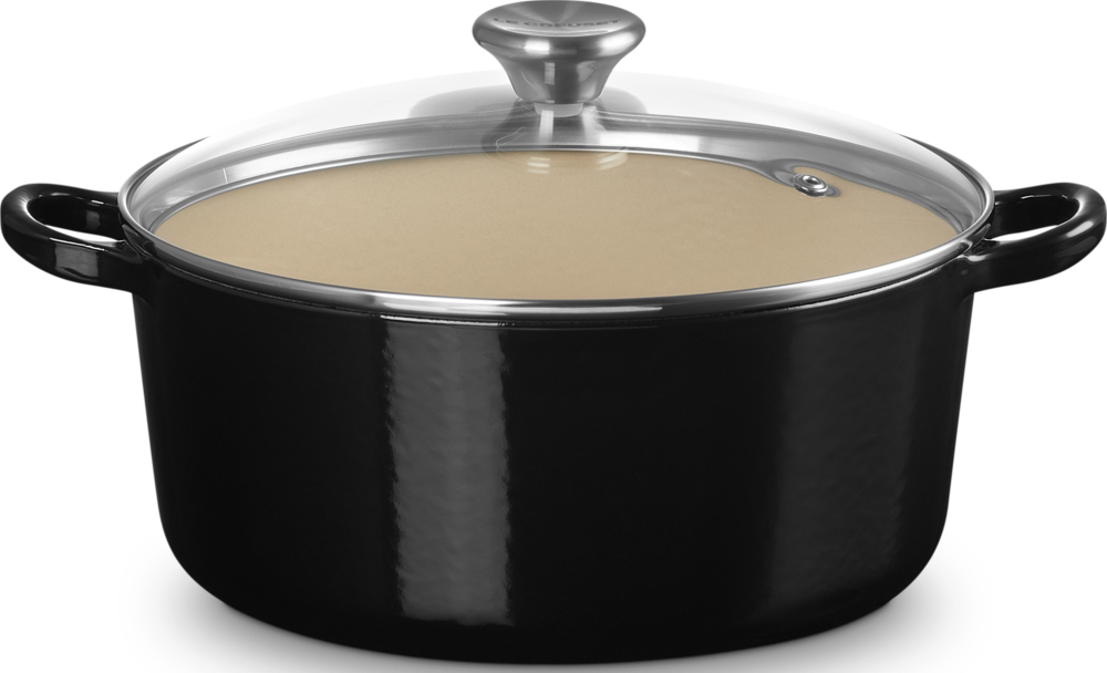Tradition Collection Bräter 24 cm schwarz matt mit Glasdeckel