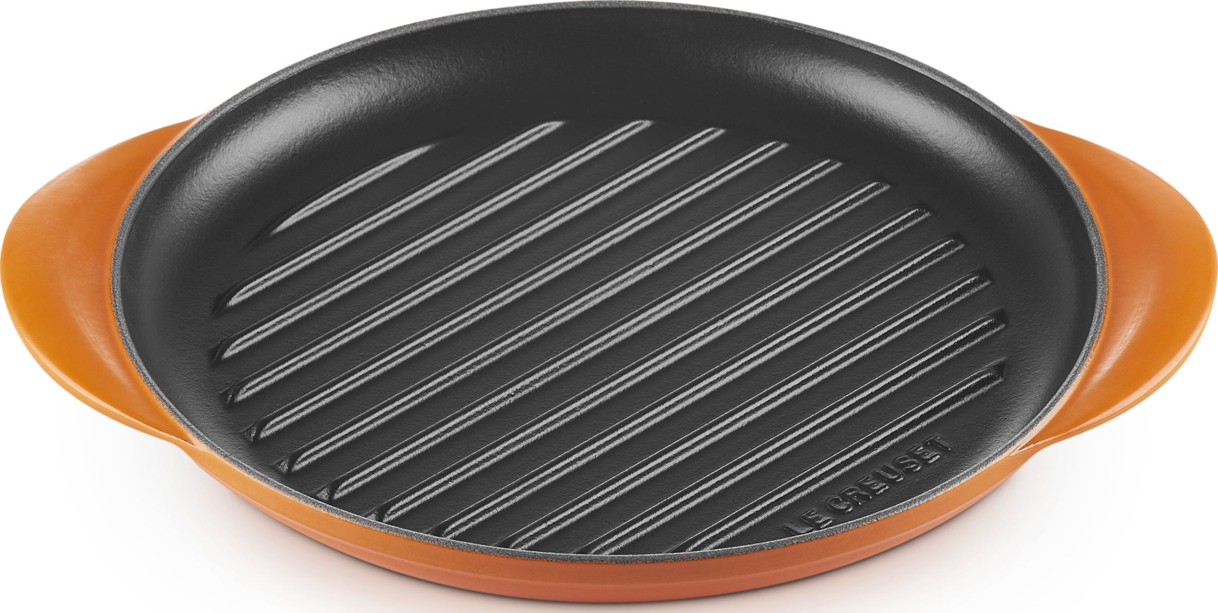 Le Creuset Round Skillet Grill Deep 25 Orange