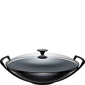 Tradition Collection Wok 36 cm black with a glass cover