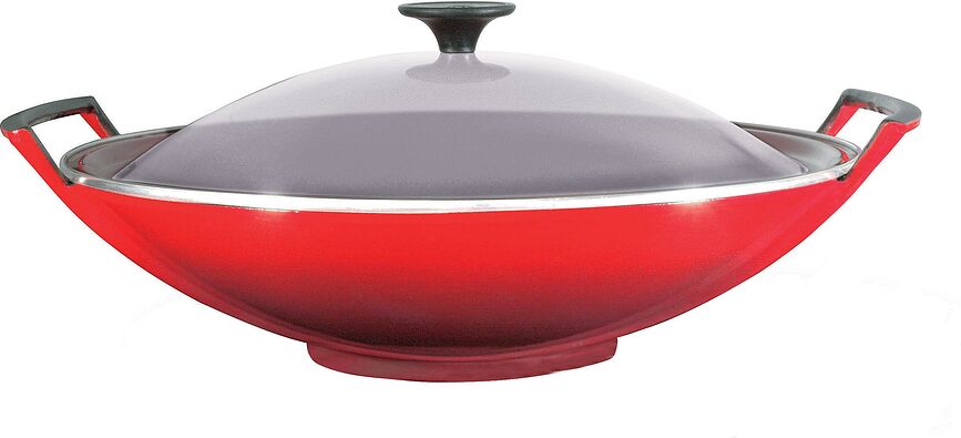 Tradition Collection Wok s steklenim pokrovom, 36 cm, češnjev
