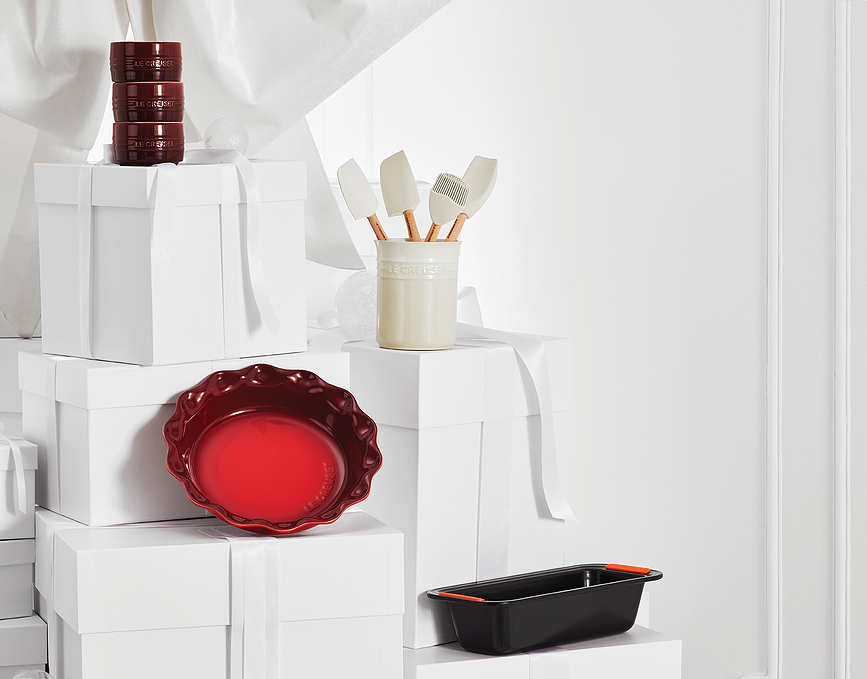 Utensilios de Cocina Holly, con organizador, blancos, Set de 5 piezas