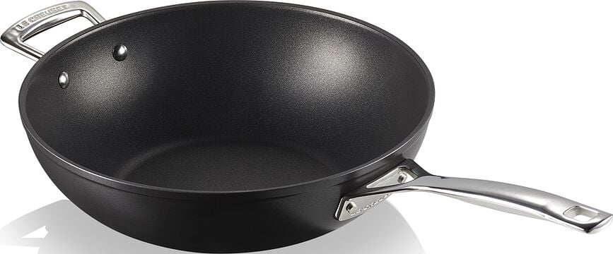 Wok de aluminio antiadherente Le Creuset, 30 cm, con mango