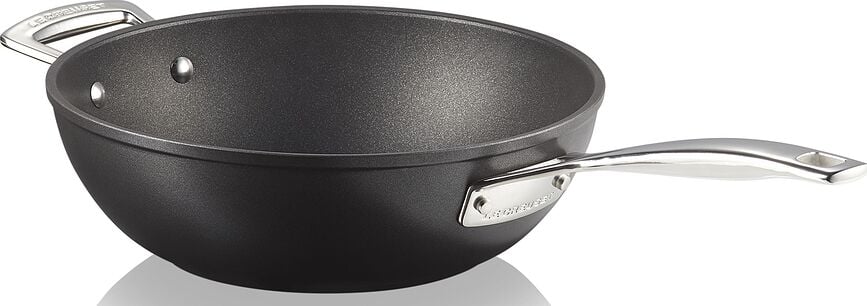 Wok de aluminio antiadherente Le Creuset, 30 cm, con mango