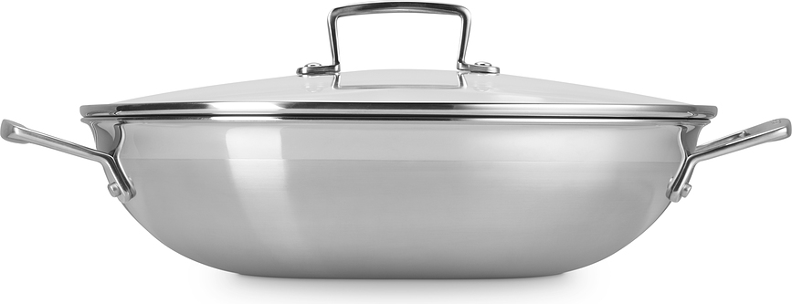 Wok troslojni s pokrovom, 30 cm, 2 kosa