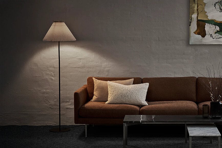 Lampa podłogowa LK 334 155 cm biała z papierowym kloszem