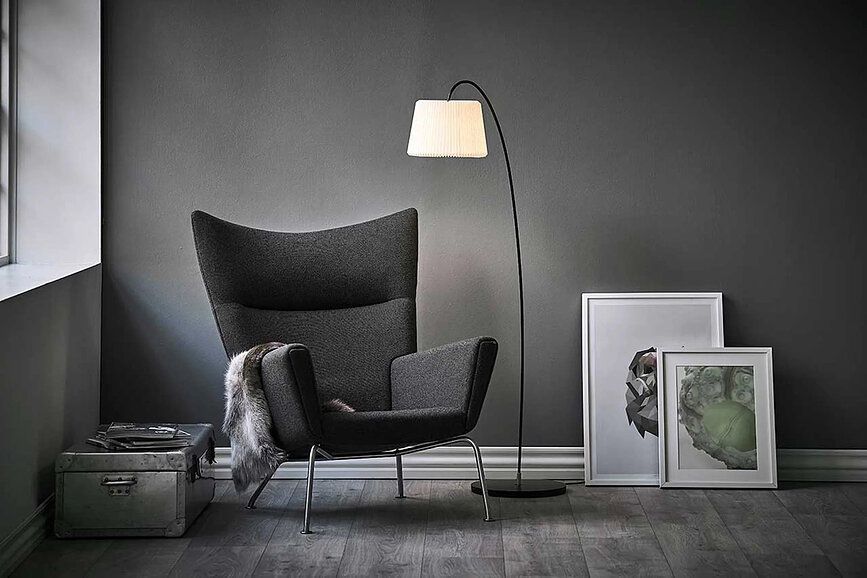 Lampa podłogowa Snowdrop 155 cm z papierowym kloszem 120MPAF-SH