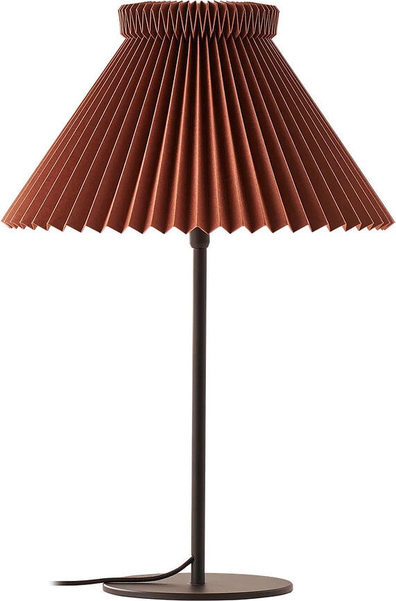 Lampa stołowa LK 334 50 cm brązowa z papierowym kloszem