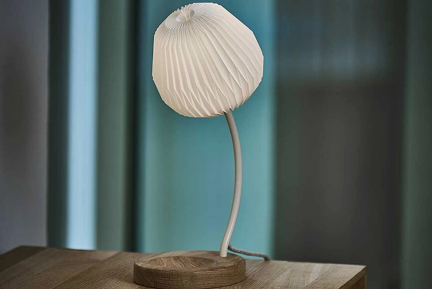 Lampa stołowa The Bouquet 36 cm biała z papierowym kloszem