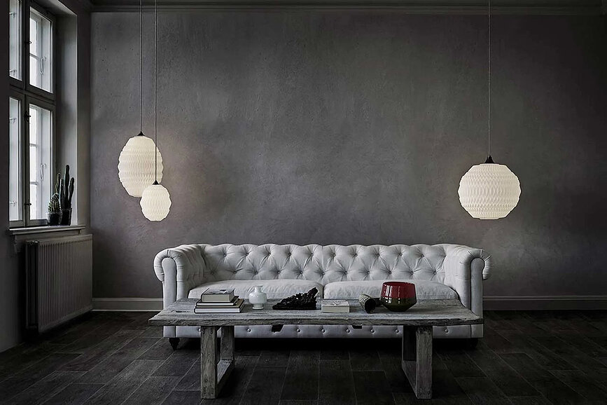Lampa wisząca Caleo 1 biało-brązowa z papierowym kloszem