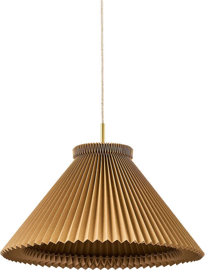 Lampa wisząca Colour Pleats 30 cm beżowa z papierowym kloszem