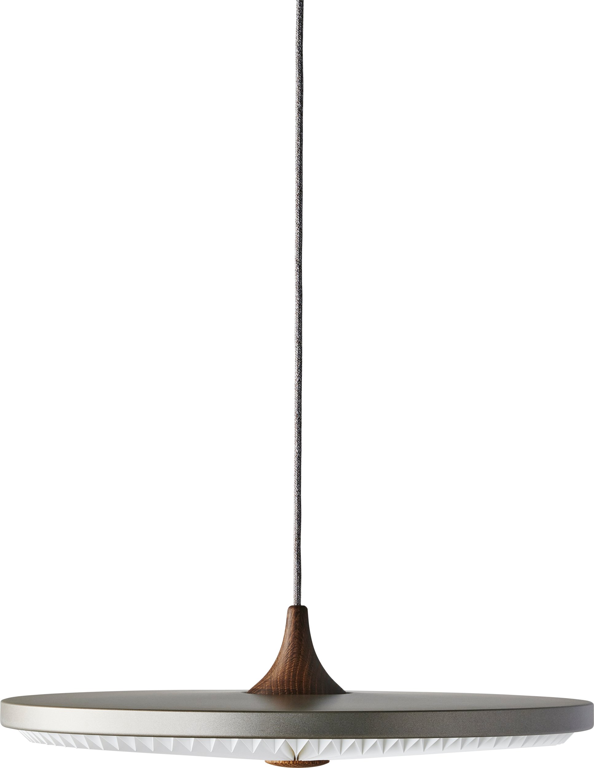 Lampa wisząca Soleil M ciemna z papierowym kloszem