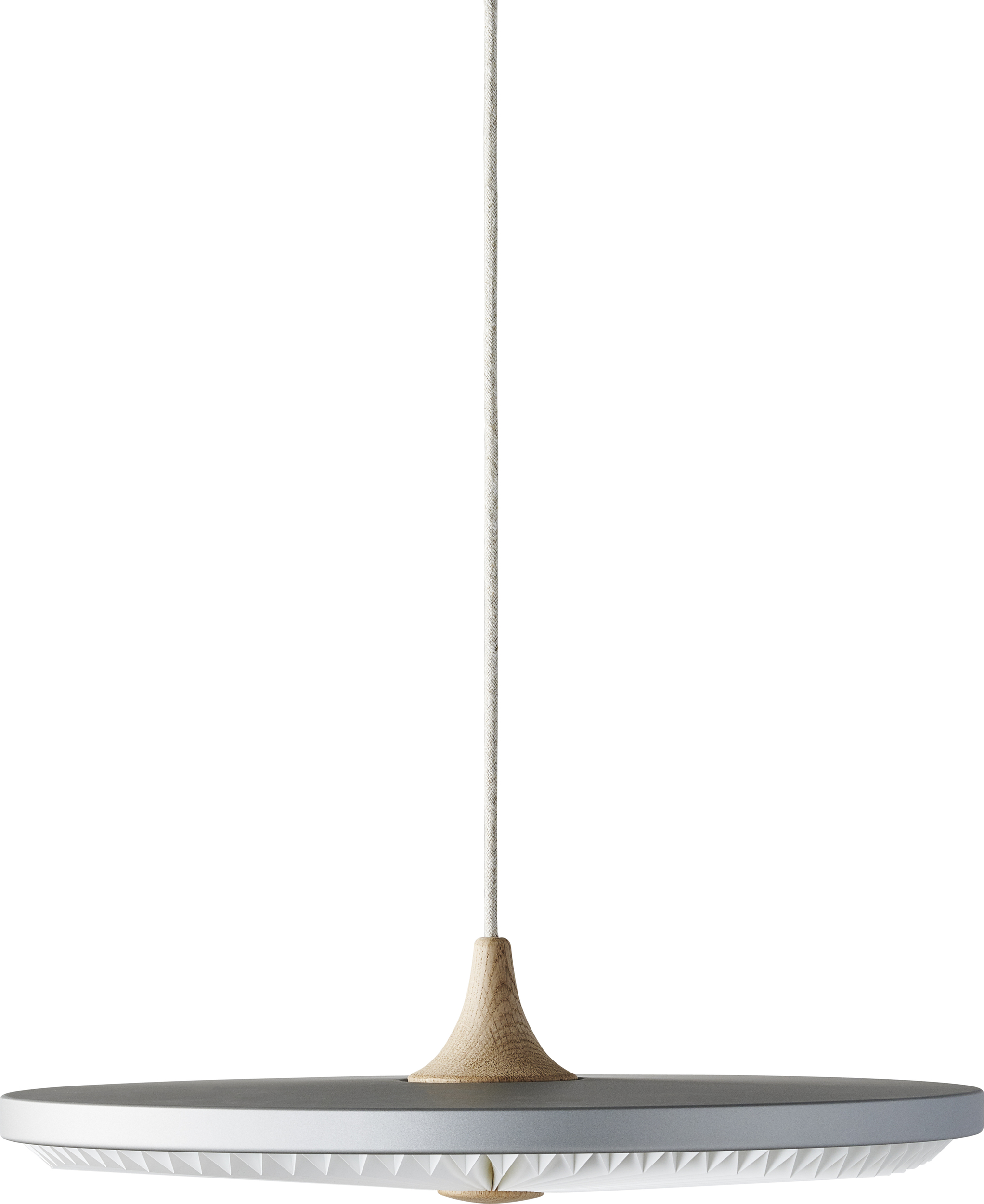 Lampa wisząca Soleil M jasna z papierowym kloszem