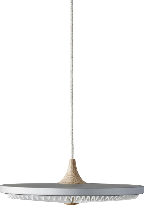 Lampa wisząca Soleil S srebrna jasny dąb