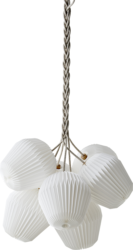 Lampa wisząca The Bouquet 7 M z papierowymi kloszami