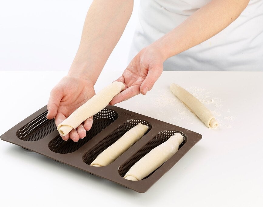 Bandeja perforada, para minibaguettes