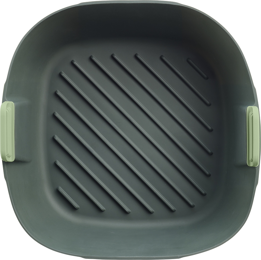 Cesta para freidora de aire Lekue, 22 cm, gris verdoso