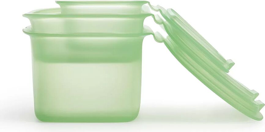 Contenedores de silicona Lekue, verdes, Pack de 3 unidades