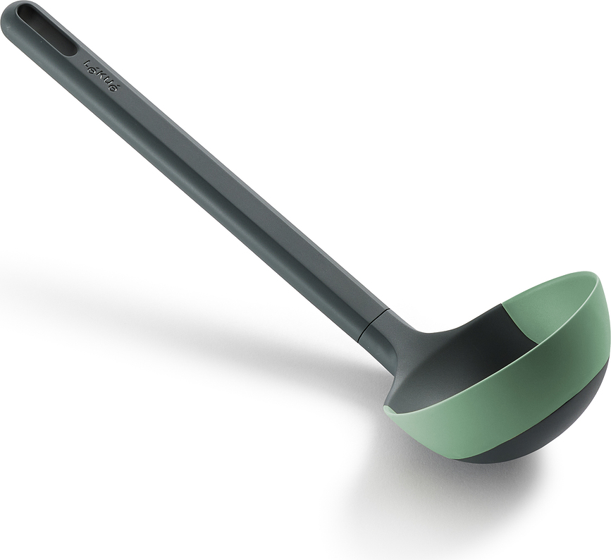 Cucharón antiarañazos, verde oscuro