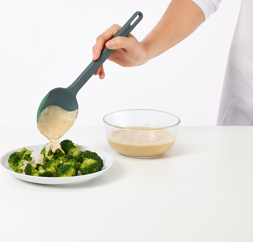 Cuillère de service anti-rayures, vert foncé