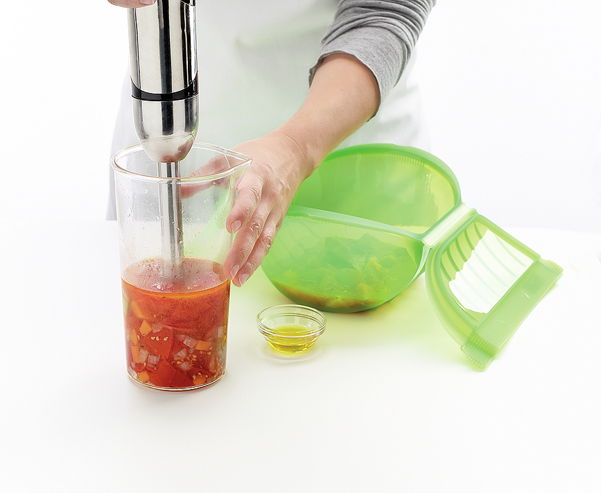 Deep Steam Cuiseur Vapeur pour micro-ondes, 26 cm, rouge