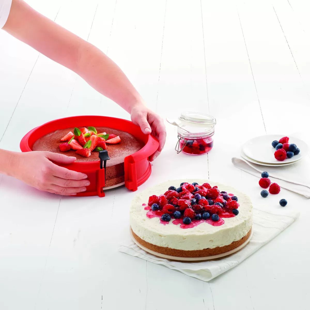 Duo Cake pan with ceramic base for charlotte cakes - Lekue