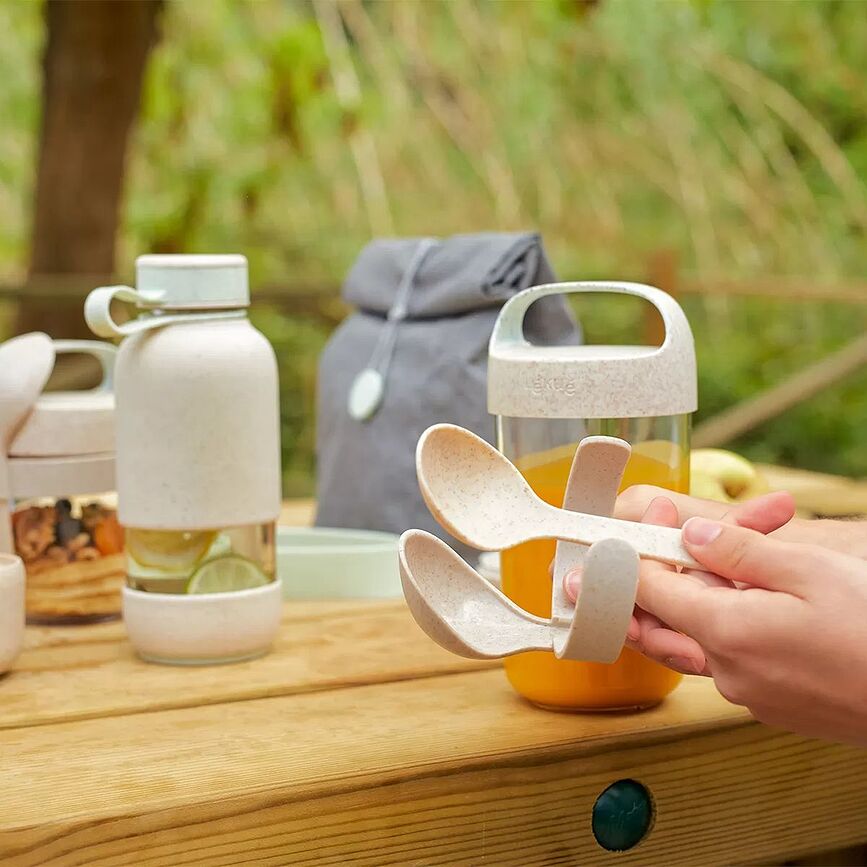 Fiambrera To Go Organic, 600 ml, con cuchara