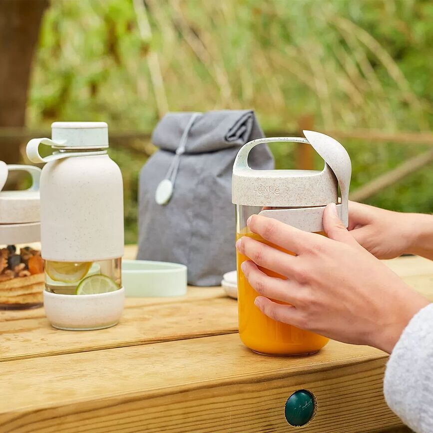 Fiambrera To Go Organic, 600 ml, con cuchara