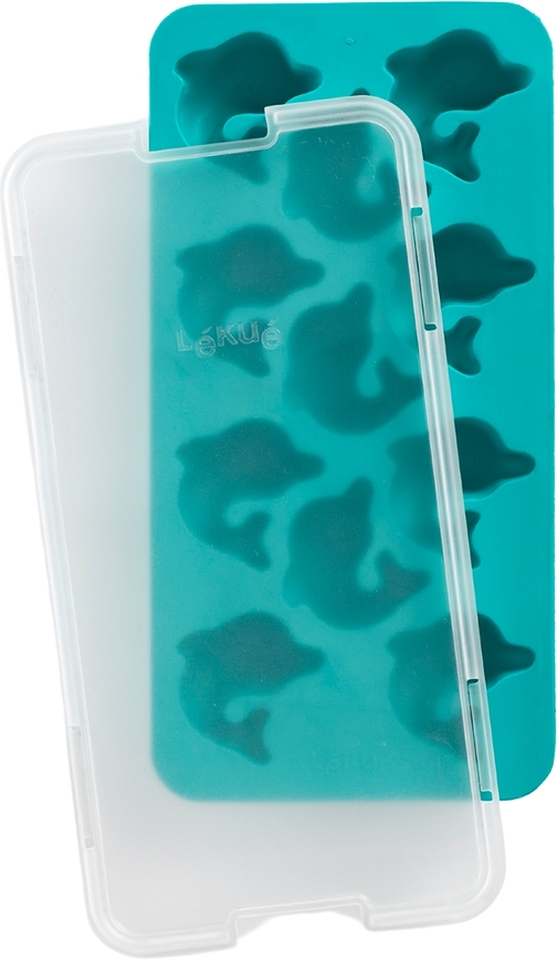 Lekue Bac à Glaçons avec couvercle, forme dauphins