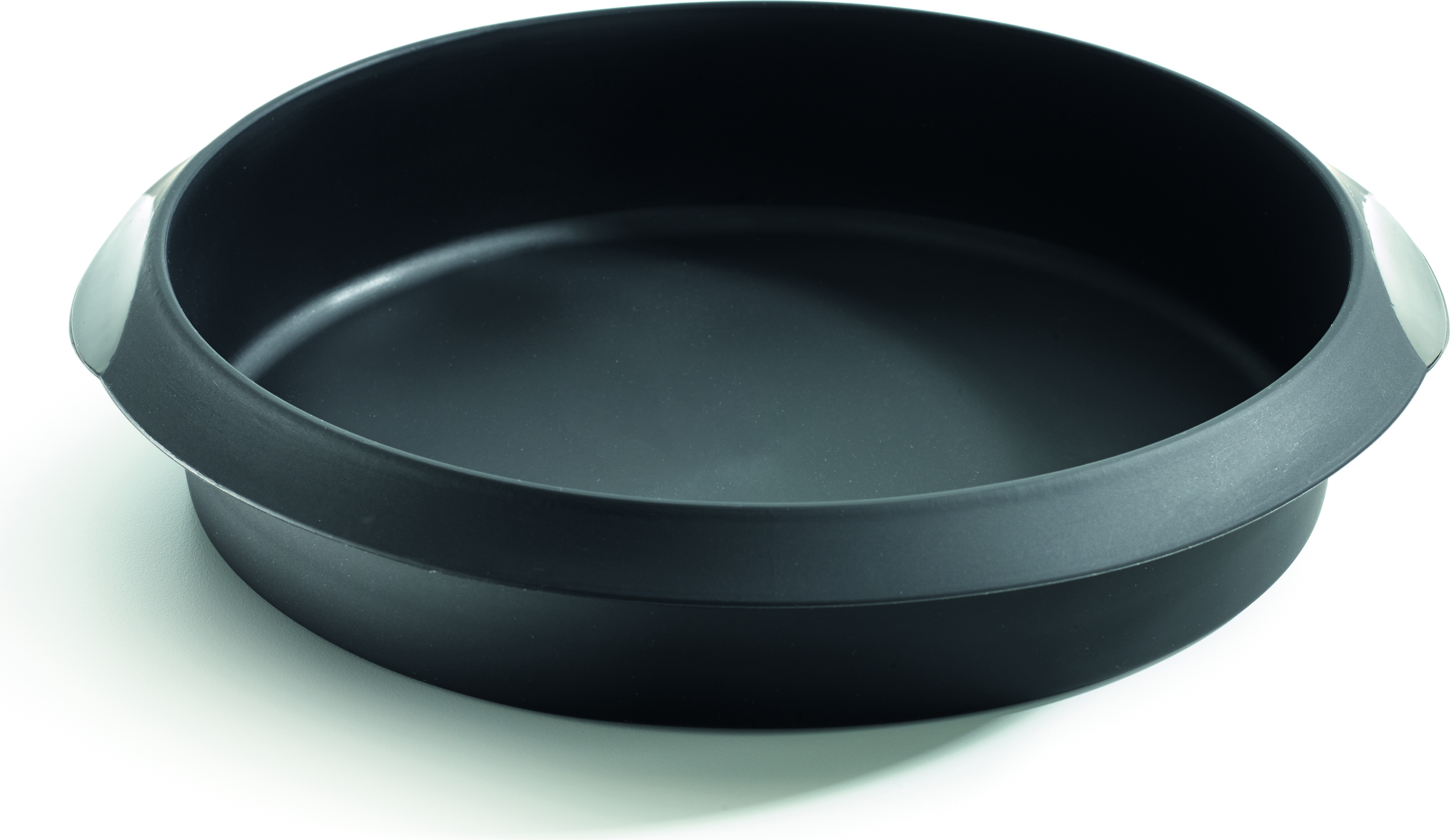 Lekue Backform 26 cm rund schwarz Silikon