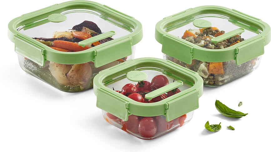 Lekue Boîte de Conservation carrée, 320 ml, en verre