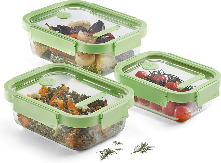 Lekue Boîte de Conservation rectangulaire, 640 ml, en verre