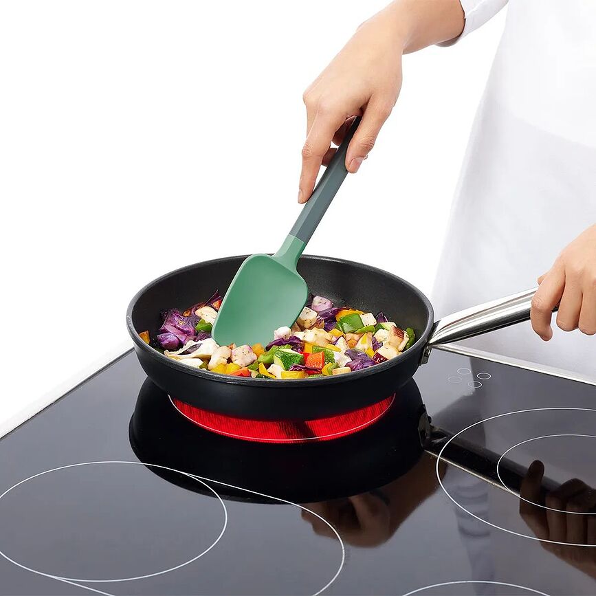 Lekue Cuillère de Cuisine en silicone, verte